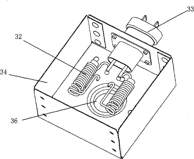 Filtering structure of magnetron