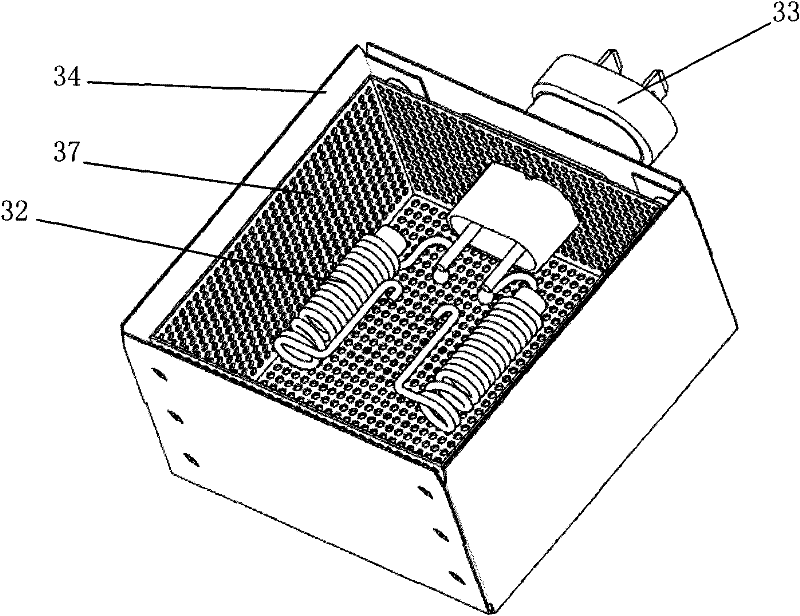 Filtering structure of magnetron