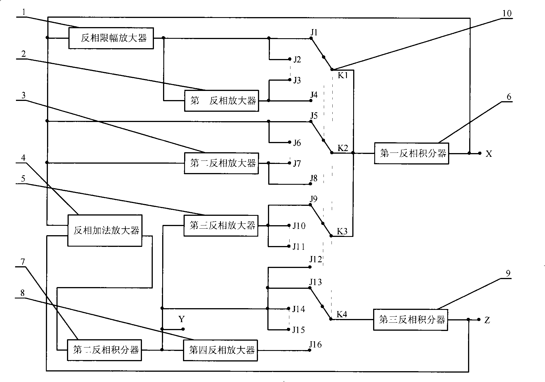 Switchable multi-species three-order chaos combined circuit and its use method