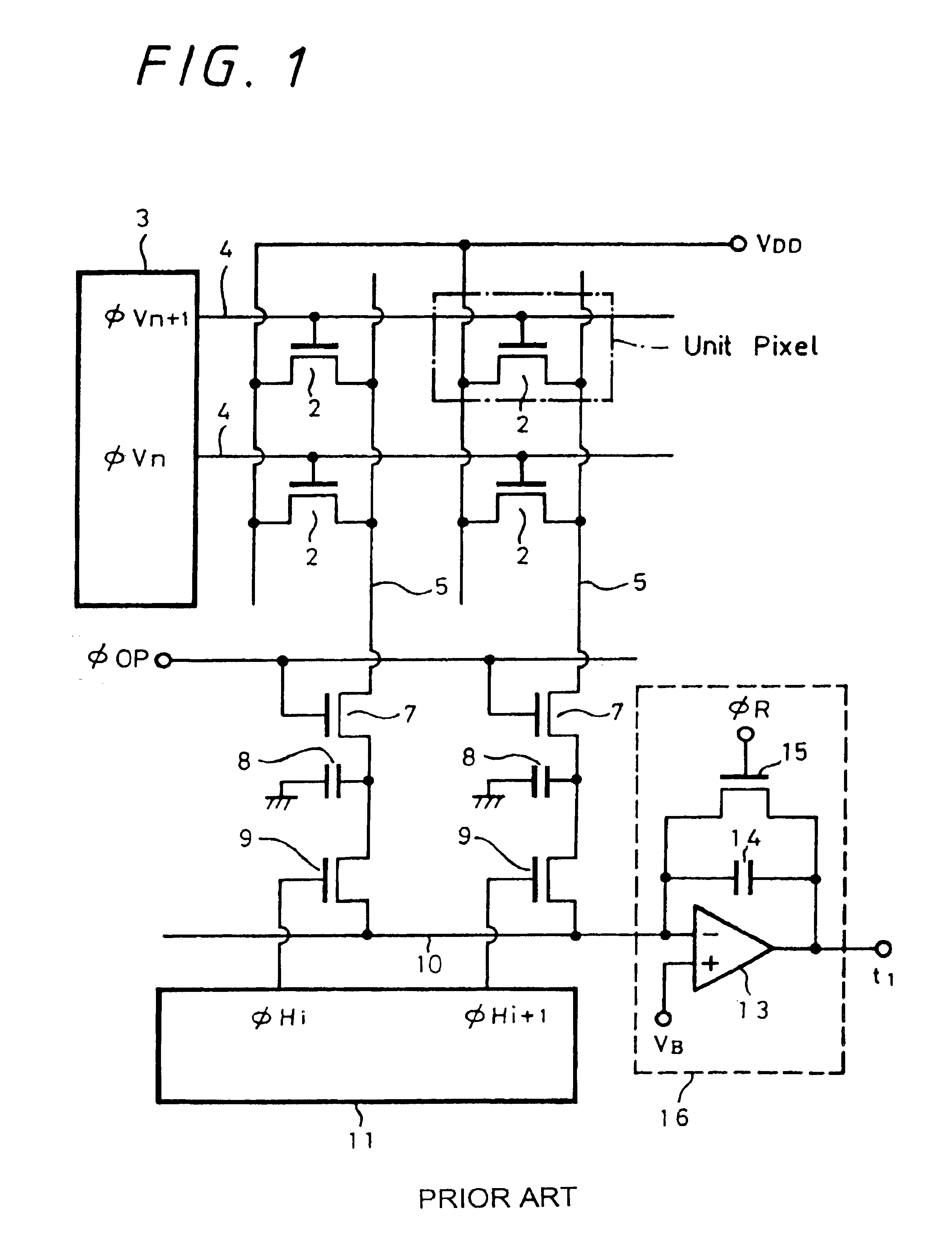 Scanning switch transistor for solid-state imaging device