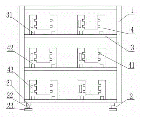 Display rack for easy clamping