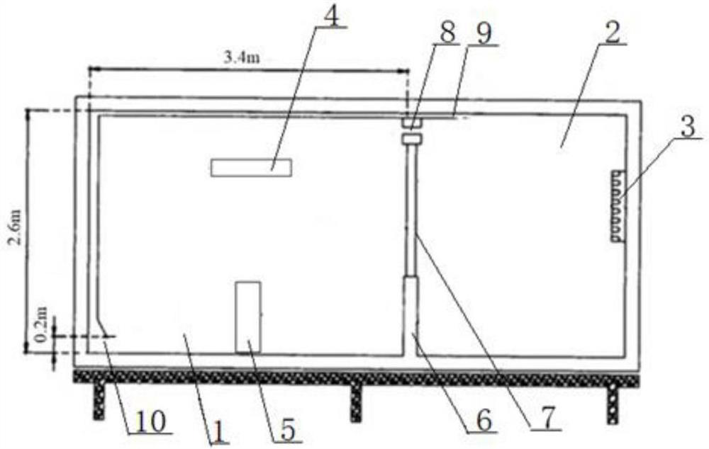 Household appliance comfort simulation natural wind test device and test method