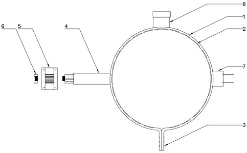 Anemograph support capable of being fixed to inhaul cable