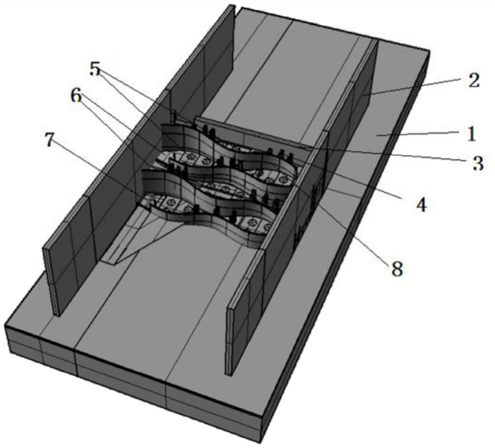 Ecological-imitating fish passing channel structure based on small and miniature barrages