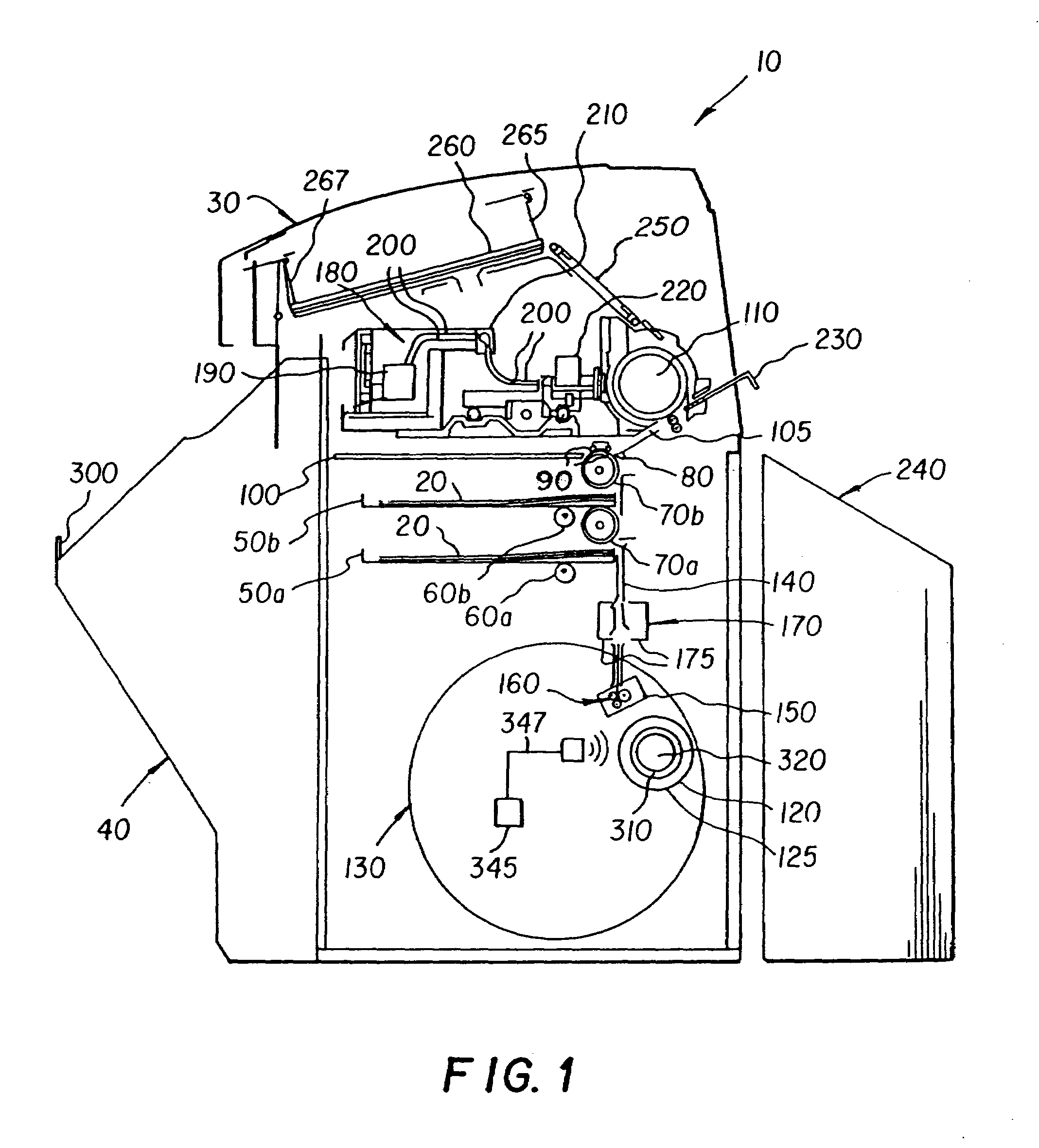 Printer media supply spool adapted to allow the printer to sense type of media, and method of assembling same