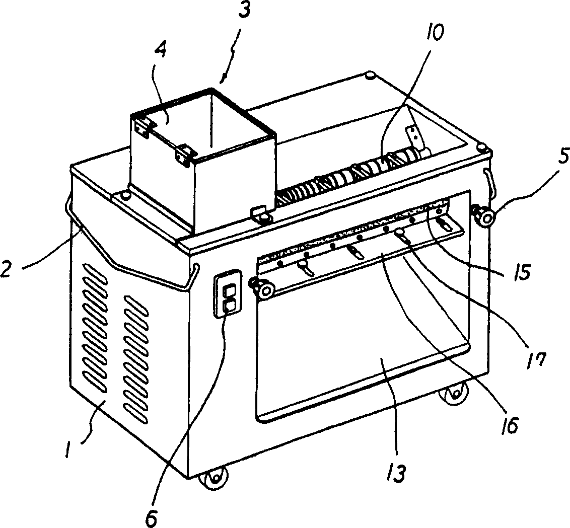 A peeler of corni fruectur