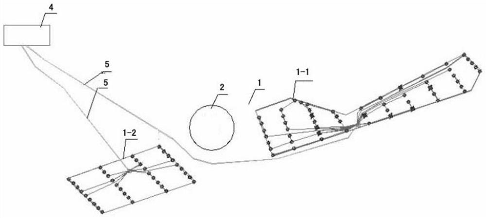 Offshore wind plant arrangement structure and arrangement method