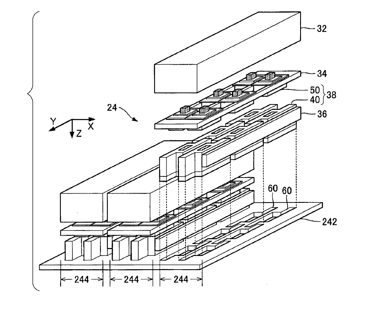 Liquid ejecting unit, liquid ejecting head, support body for liquid ejecting head