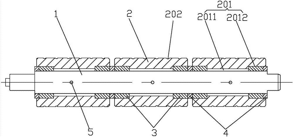 Three-segment type abrasion-resistant and temperature-resistant bloom foot roller