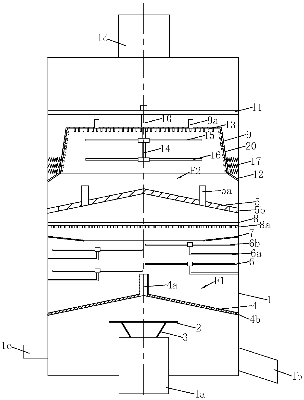 Washing tower suitable for desulfurization of ship waste gas