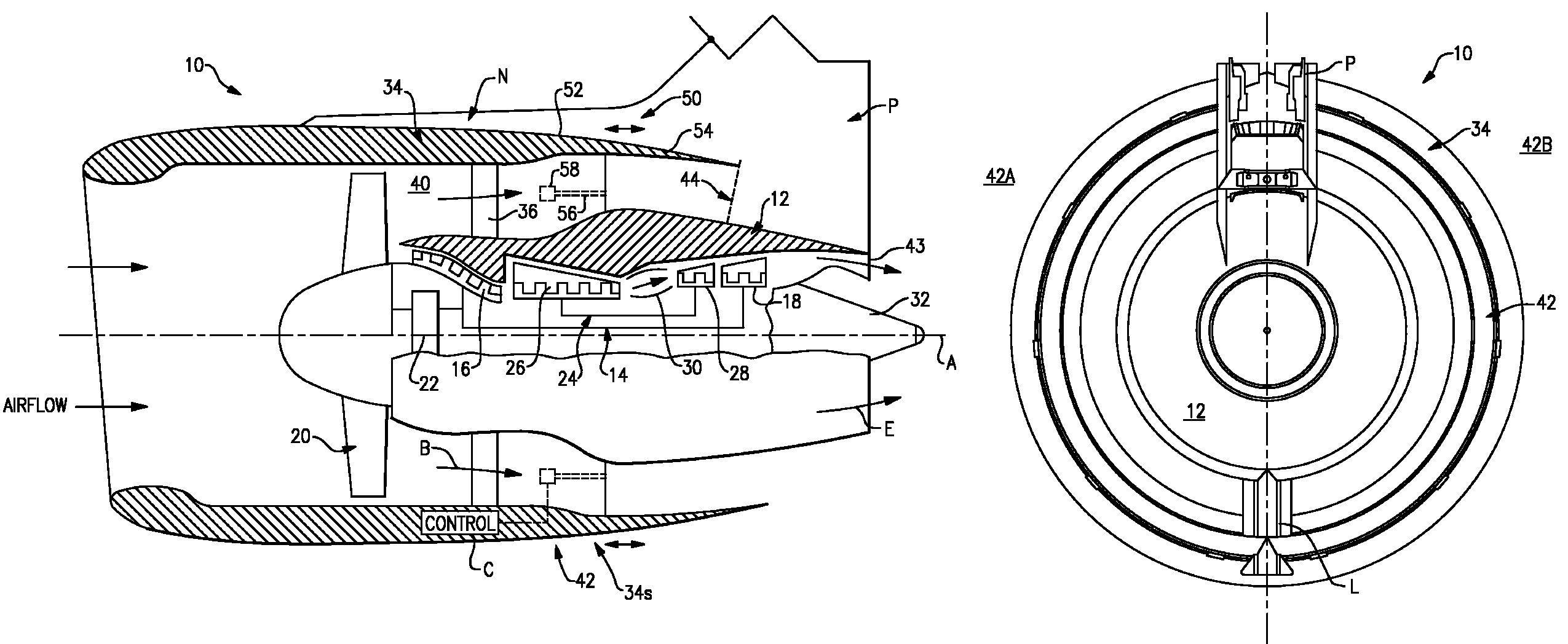 Gas turbine engine with axial movable fan variable area nozzle