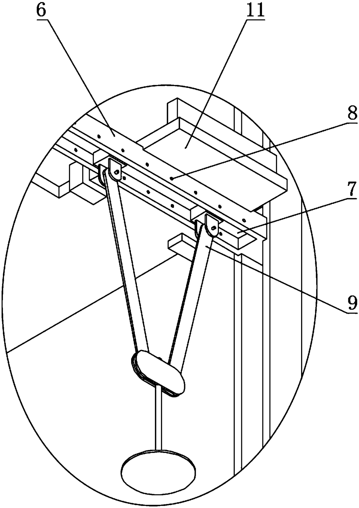 Four-post lifting machine for preventing car from slipping