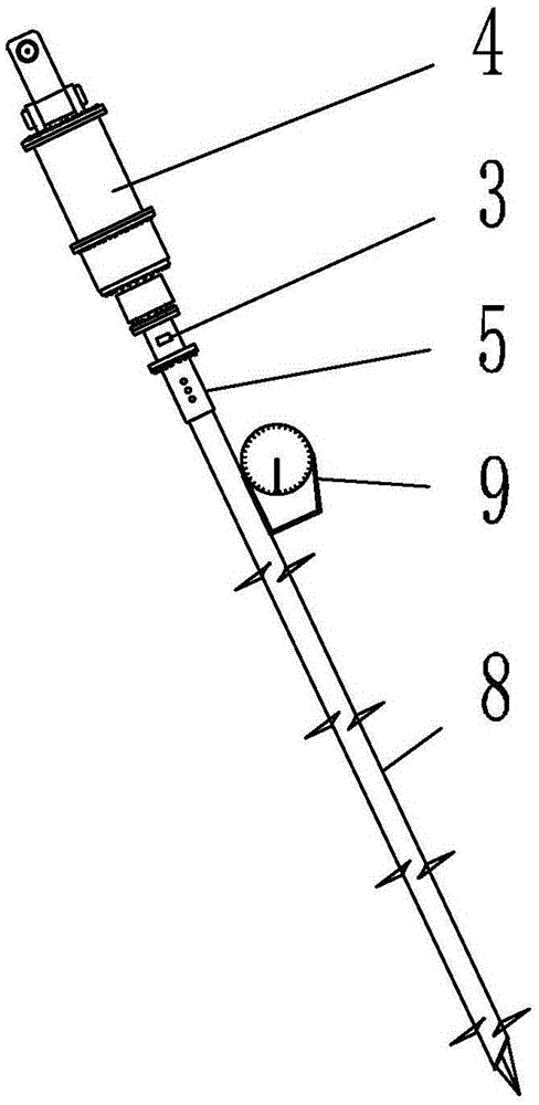 Installation device for transmission line screw pile and assembling method of installation device