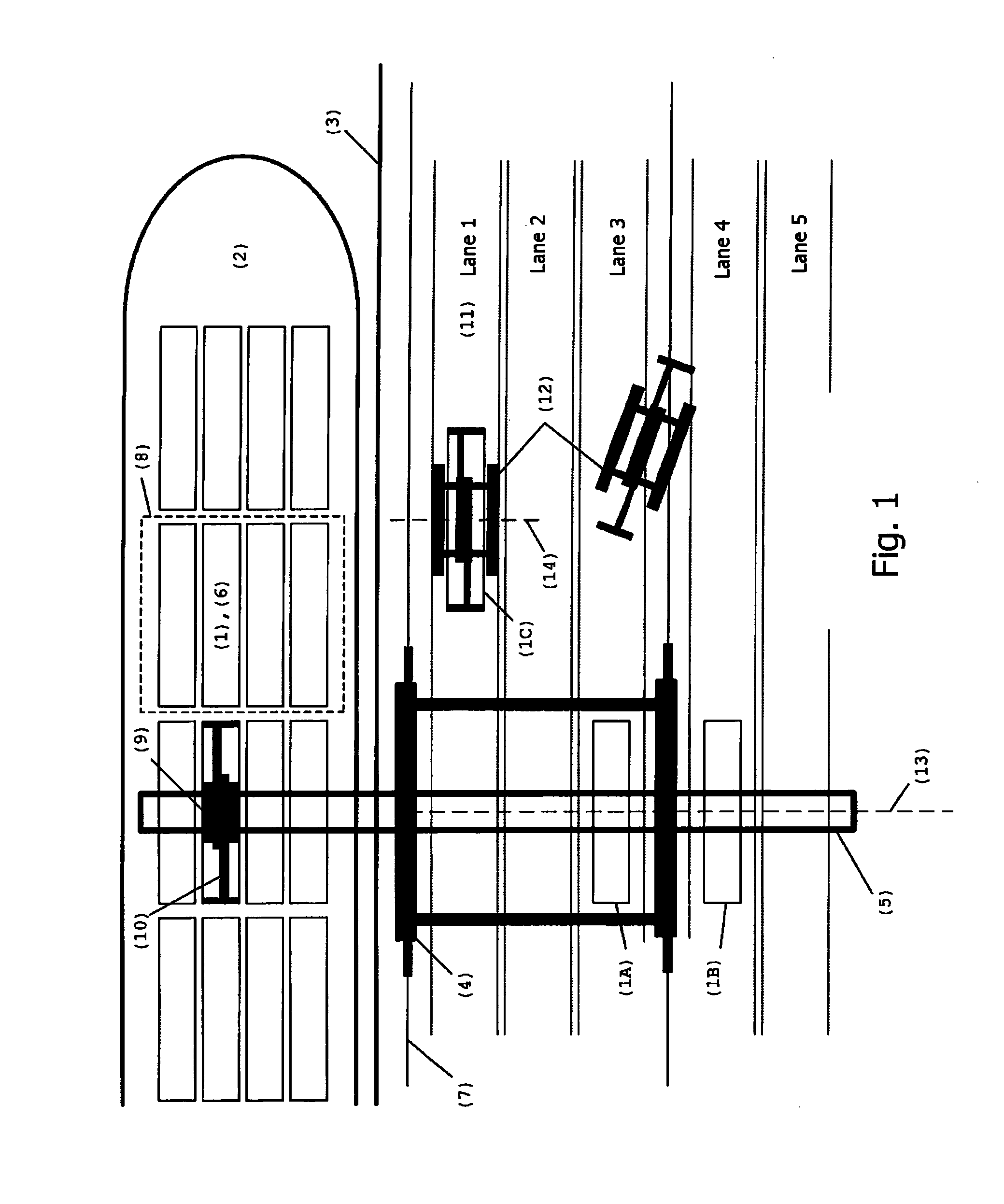 System for the identification and/or location determination of a container handling machine