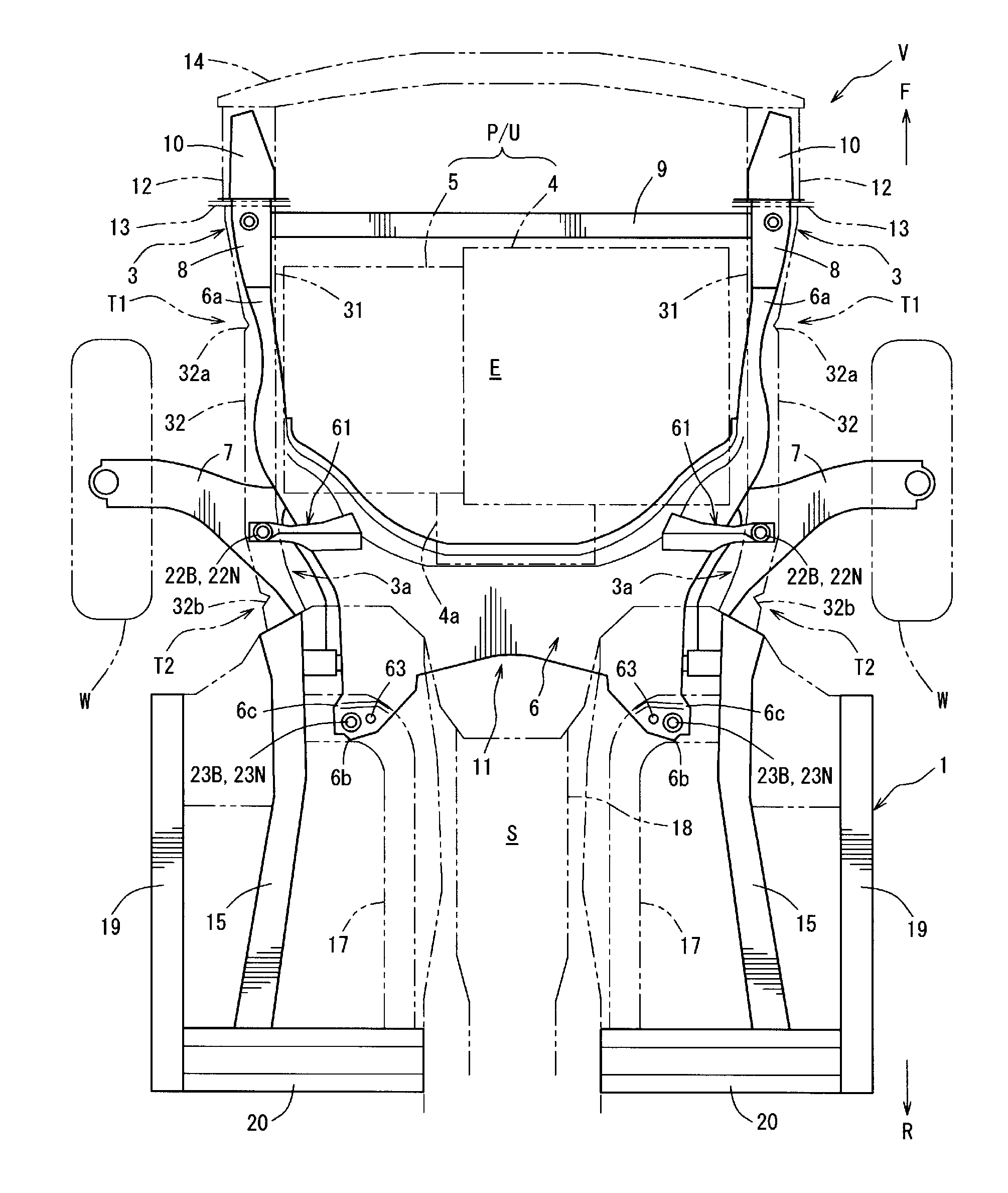 Lower structure of automotive vehicle