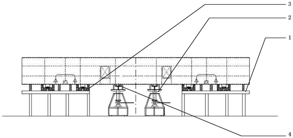 An installation device for compartment equipment and an operation method for the installation device