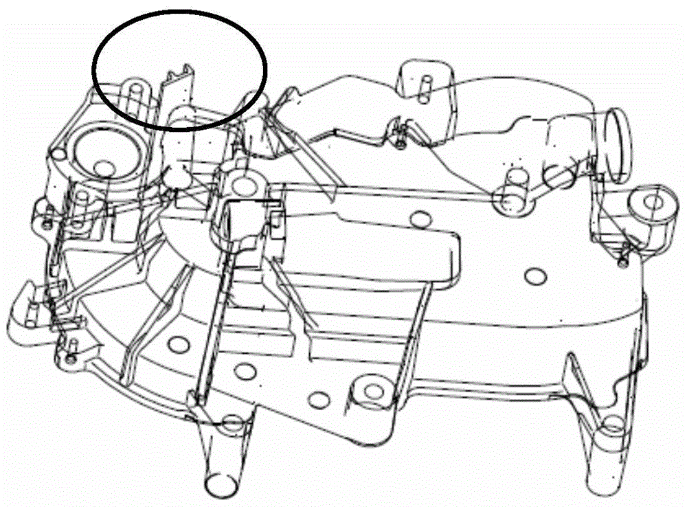 A mold structure of a motor socket on a die-cast automobile generator shell and its operation method