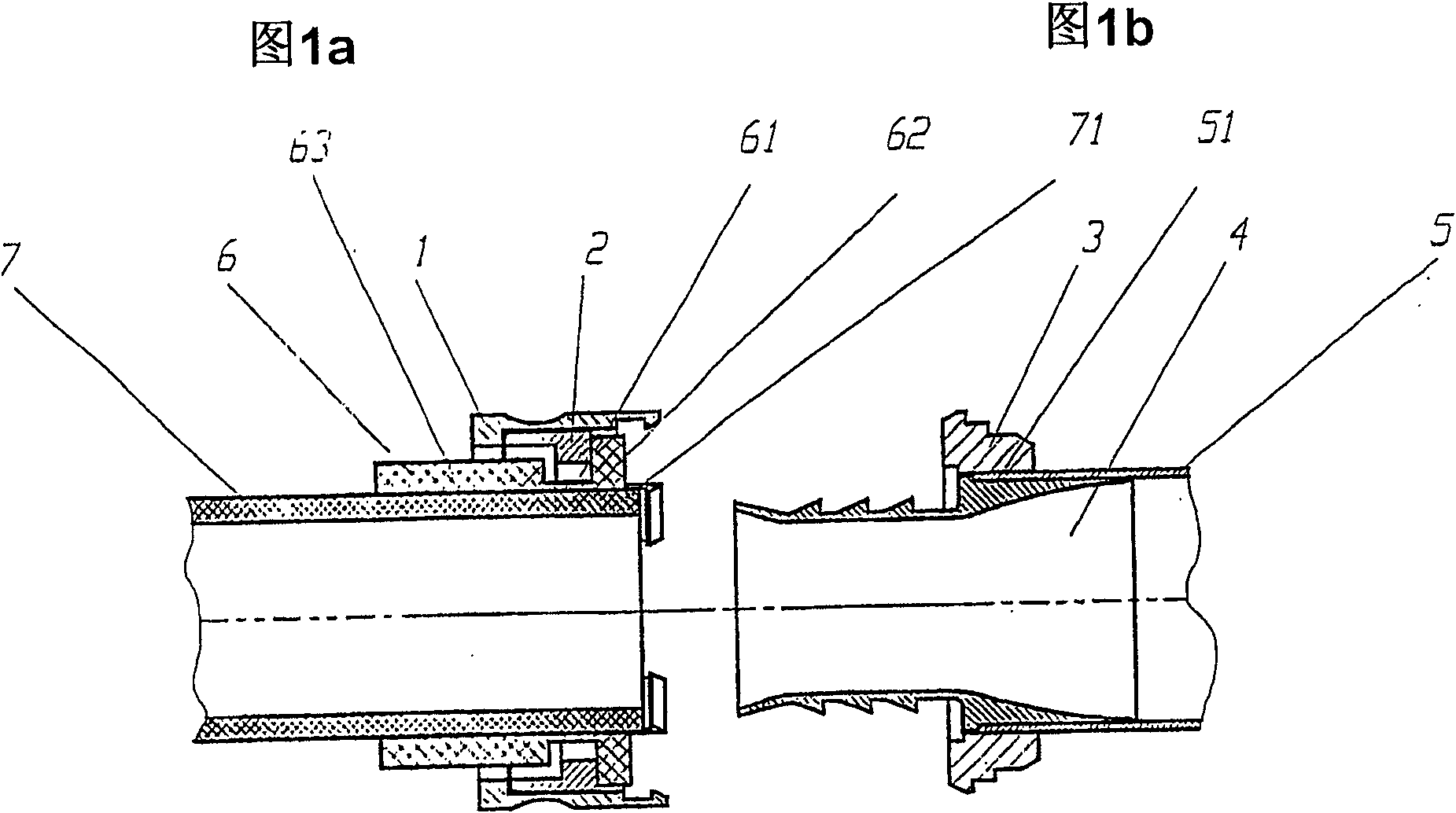 Device for connecting a cannula made from a flexible material with a tube