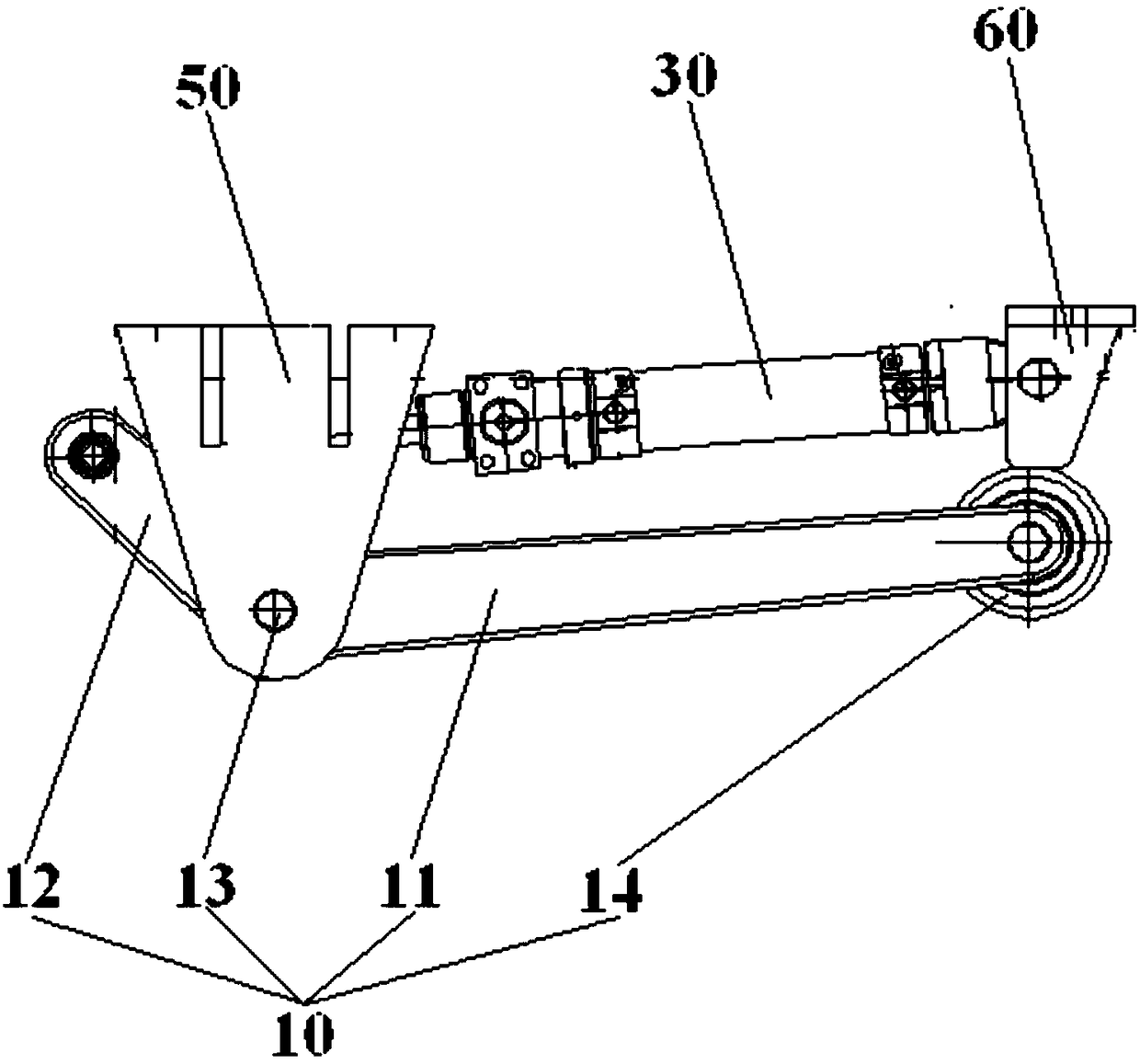 Anti-swing device and suspension train having same