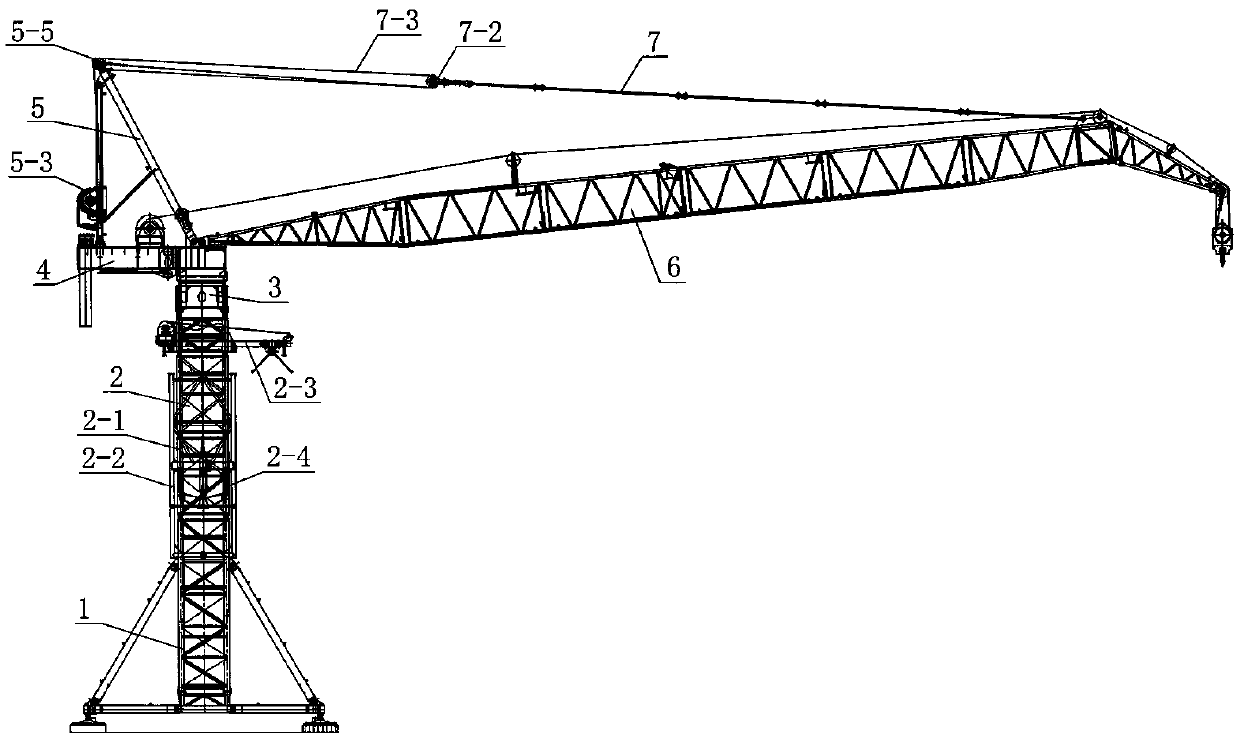 Wind power hoisting tower crane convenient to transfer