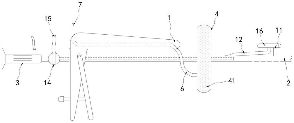 Air bubble discharging device for gynecological hysteroscopy