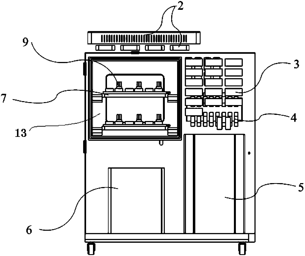 Laser device aging testing cabinet