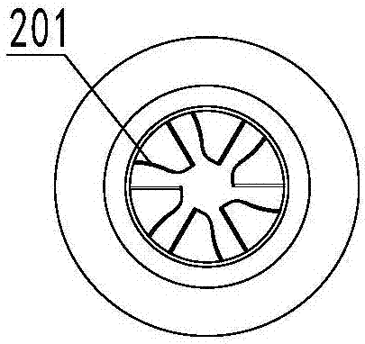 Distributor internally provided with jet flow hole plate