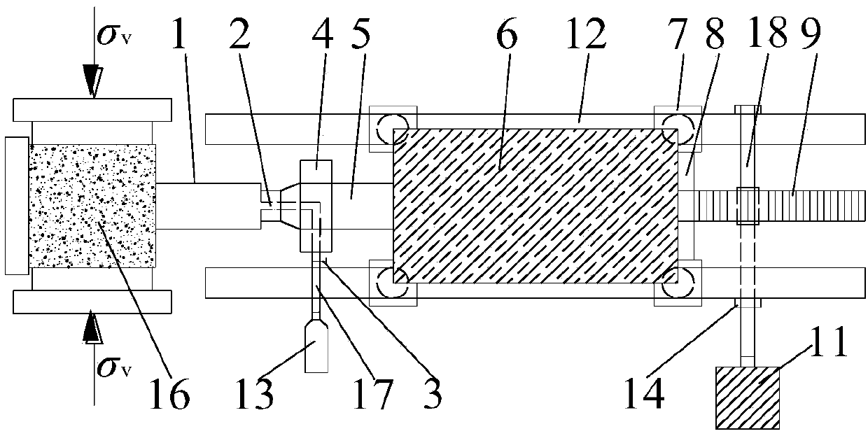 Test device and method for simulating two-dimensional loading liquid nitrogen cooling roadway excavation and unloading