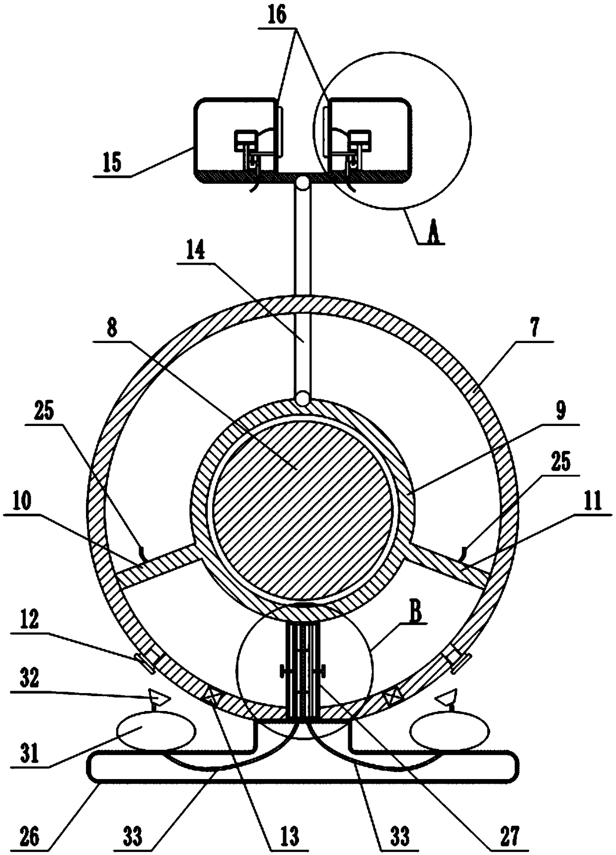 Shock-absorbing washing machine