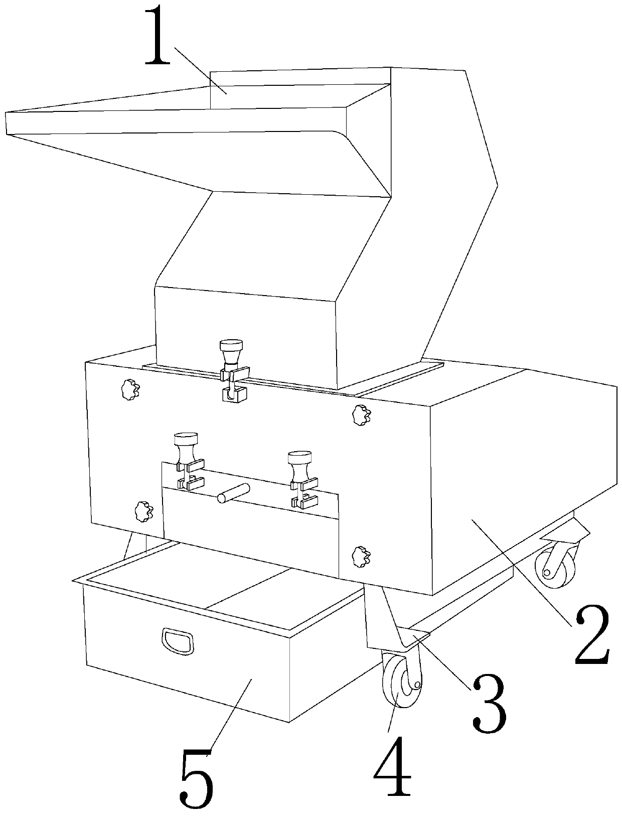 A shredder used for cable extruded plastic recycling