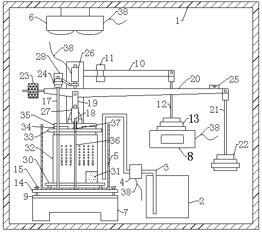 Wetting-drying cycle testing device for soil three-directional soaking under action of load