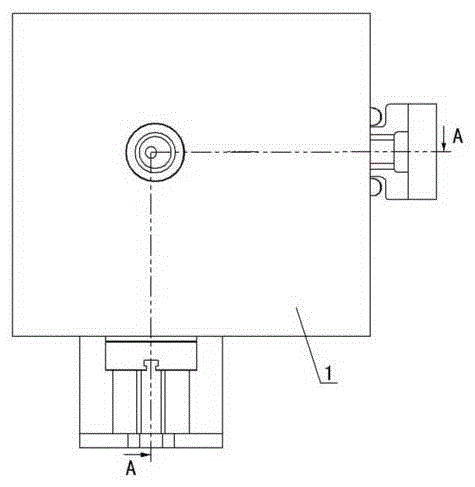 90-degree large bending rotating core pulling pipe fitting mold with inverted part