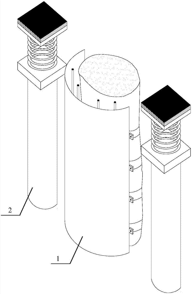 An anti-seismic reinforcement device for rock mass cultural relics of grotto columns