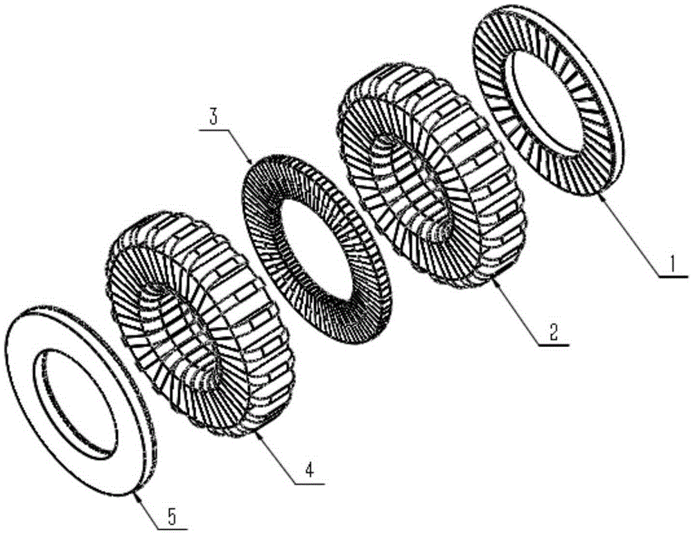 Multi-air-gap axial magnetic flow-magnetic field modulation permanent magnet motor