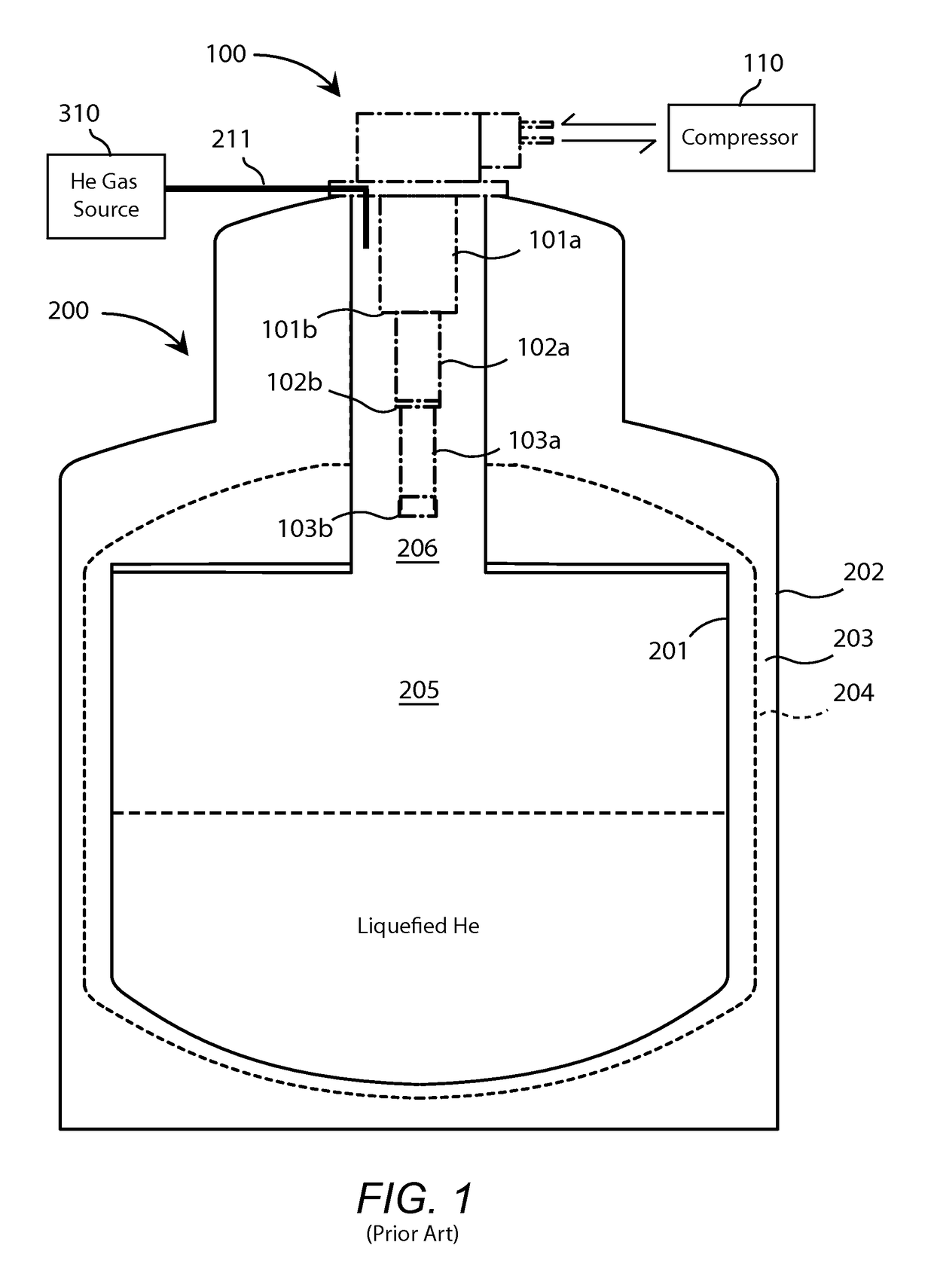 Liquefier with pressure-controlled liquefaction chamber