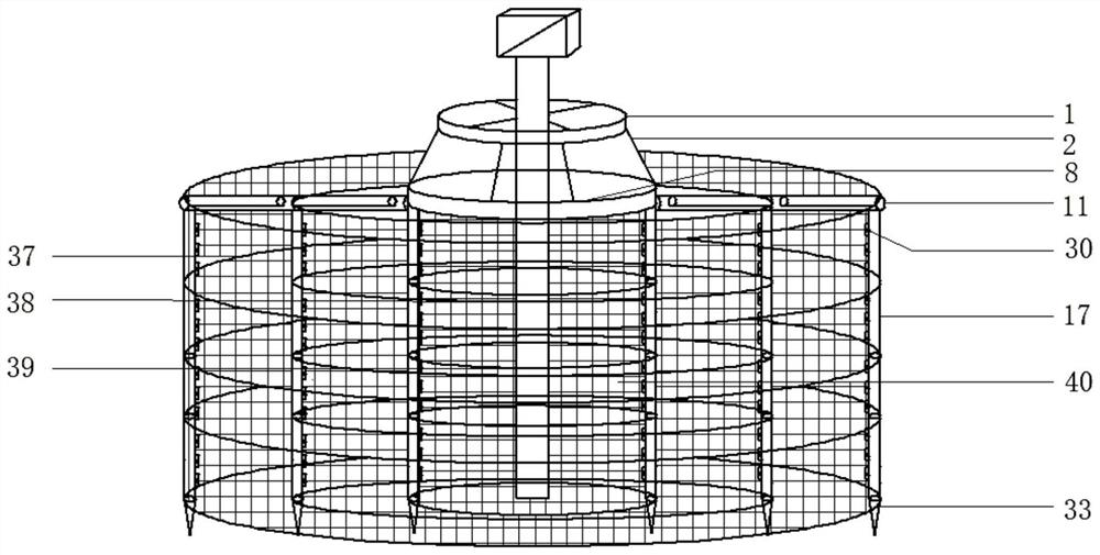 Multi-net foldable underwater piling noise reduction device and implementation method