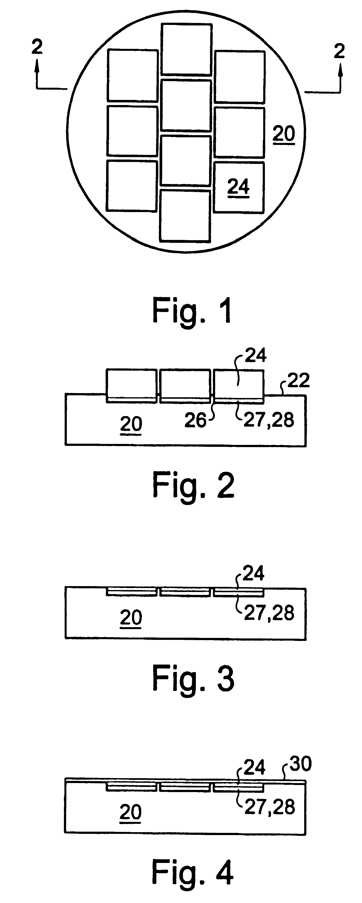 Discrete wafer array process