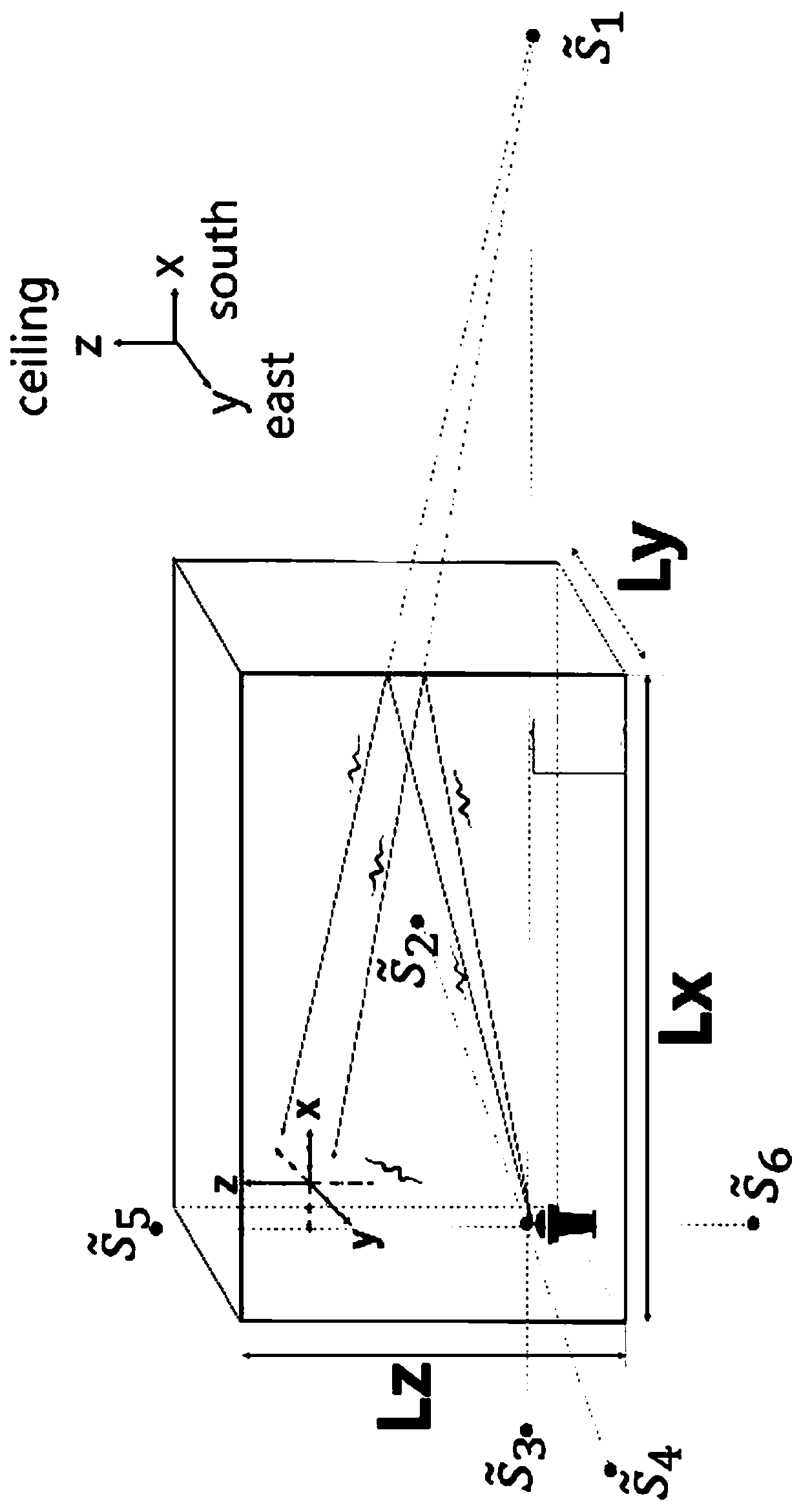 Indoor space geometric contour reconstruction method based on acoustic mirror image model