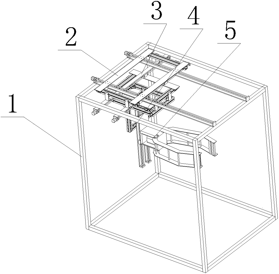 Three-degree-of-freedom grabbing mechanical arm for detecting platform