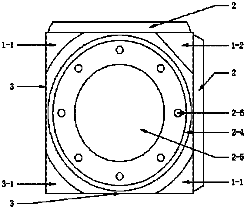 Rock three-way pressure stress sensor based on optical fiber grating sensing