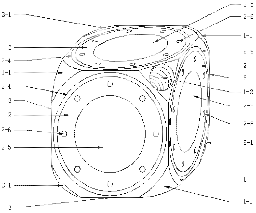 Rock three-way pressure stress sensor based on optical fiber grating sensing