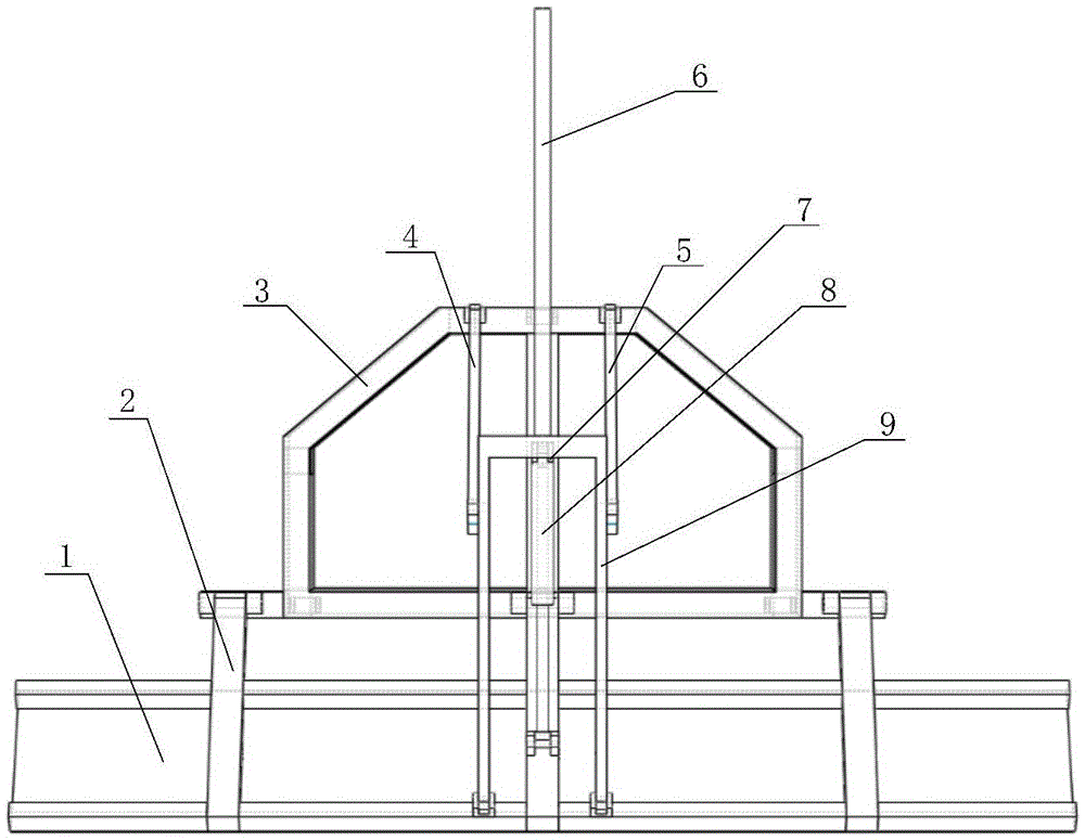 A shovel height adjustment mechanism of a paddy field laser grader