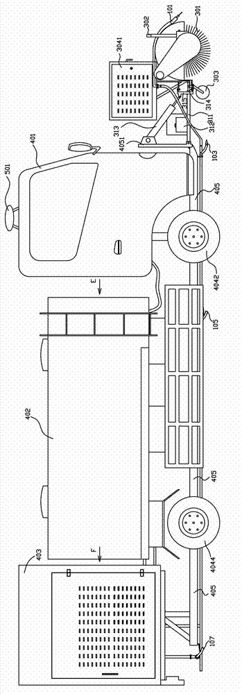 Multifunctional cleaning vehicle for road washing operation