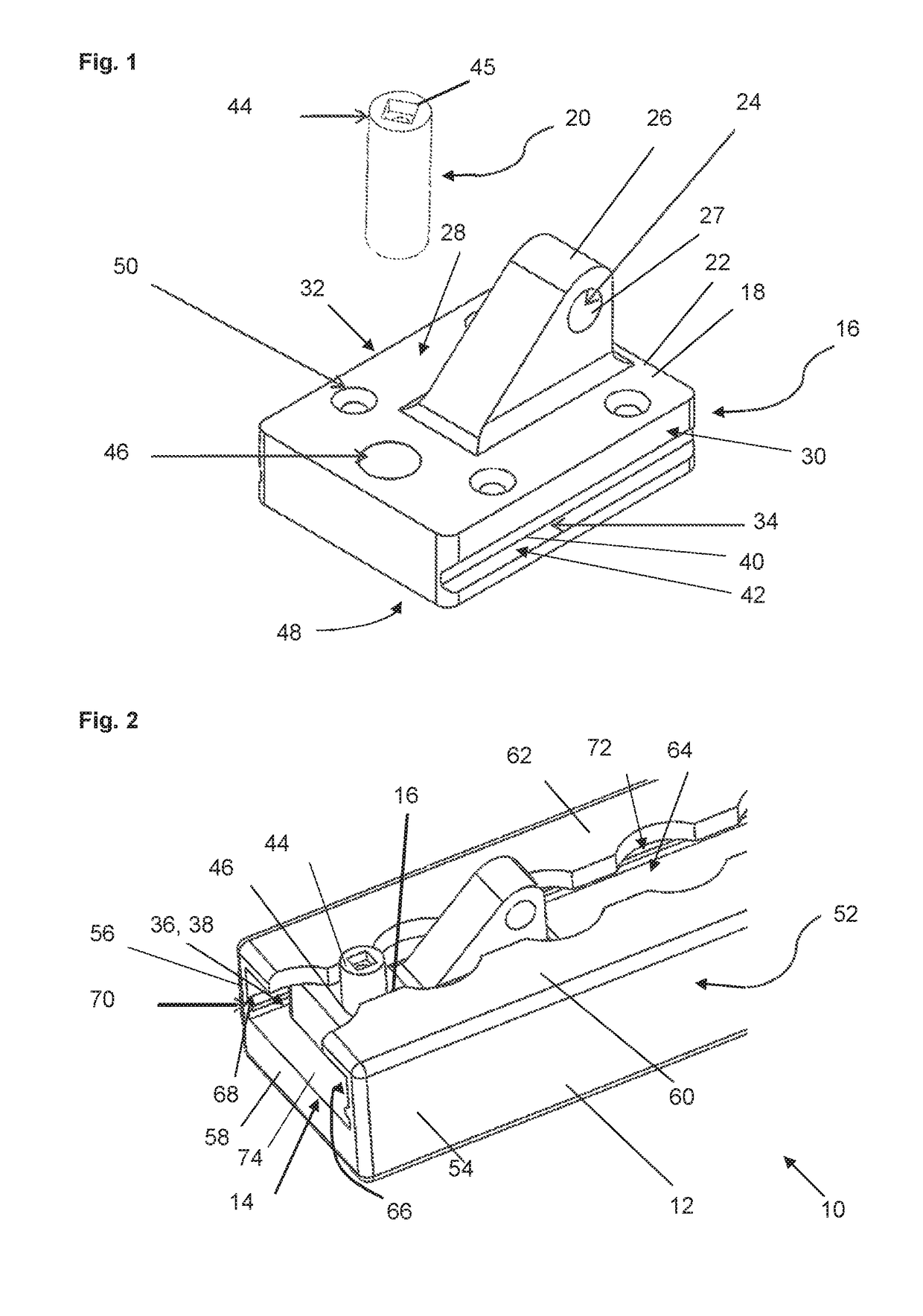 Seat fastening device