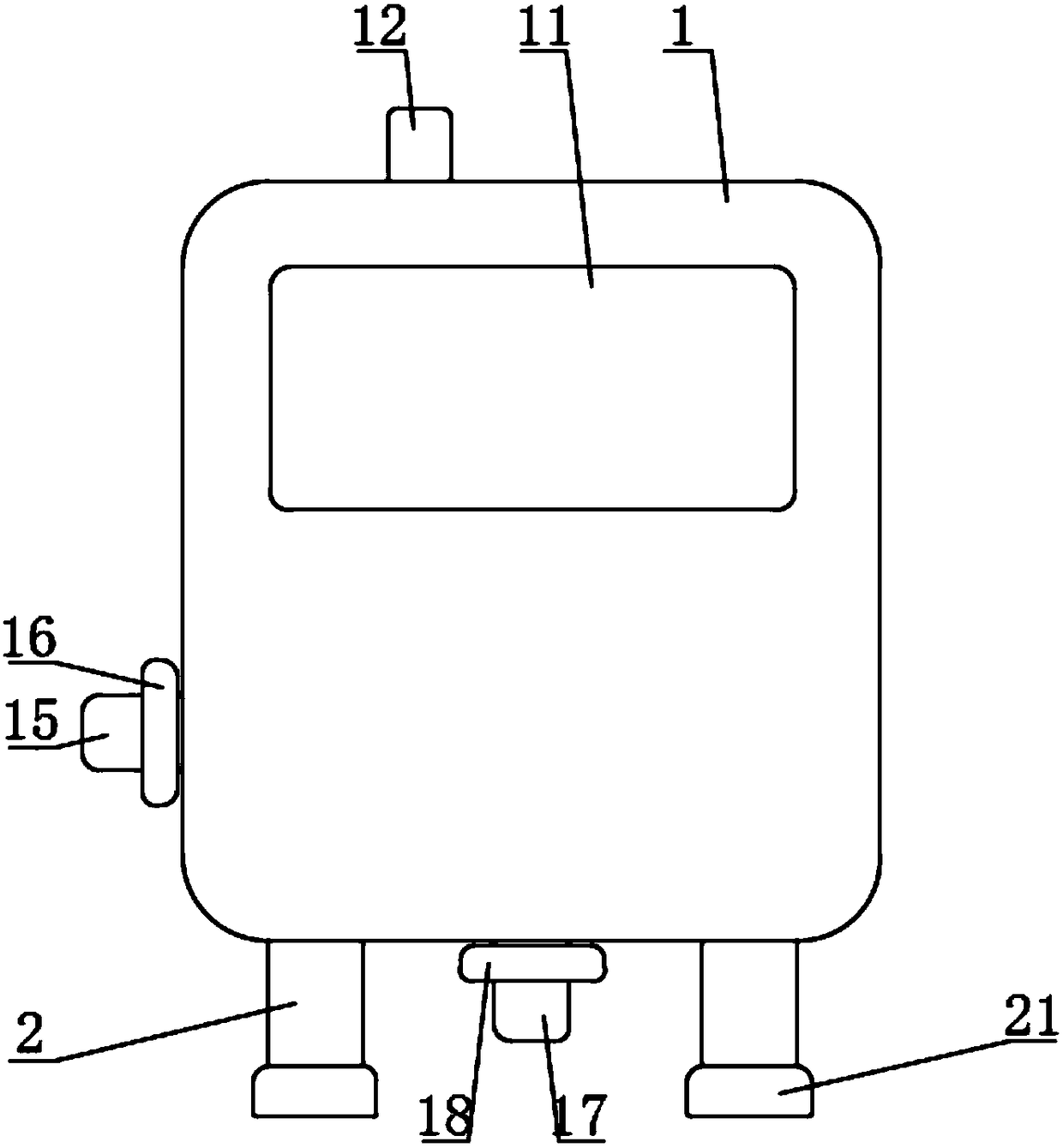 Atmospheric pressure demonstrating device for physics teaching