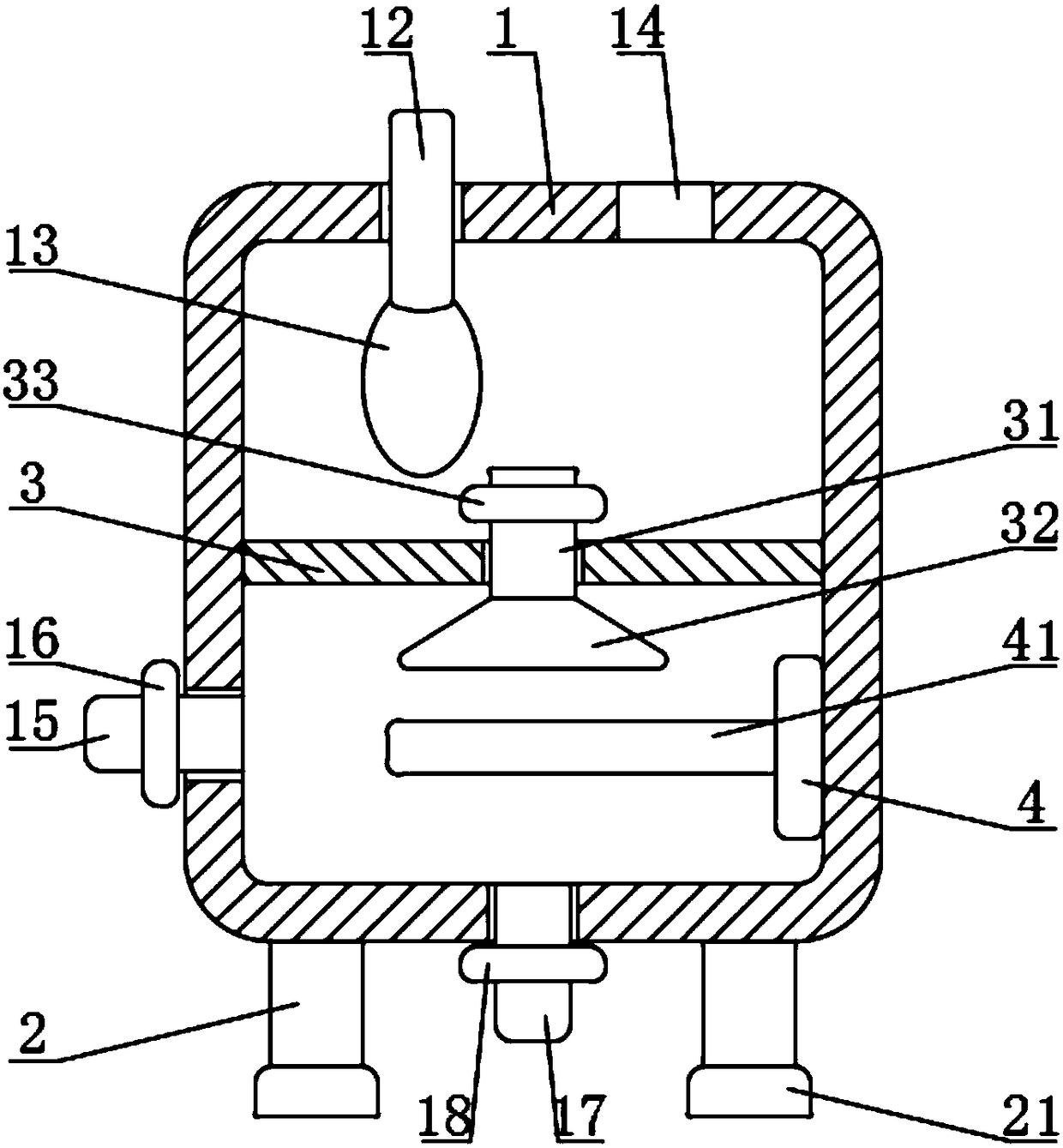 Atmospheric pressure demonstrating device for physics teaching