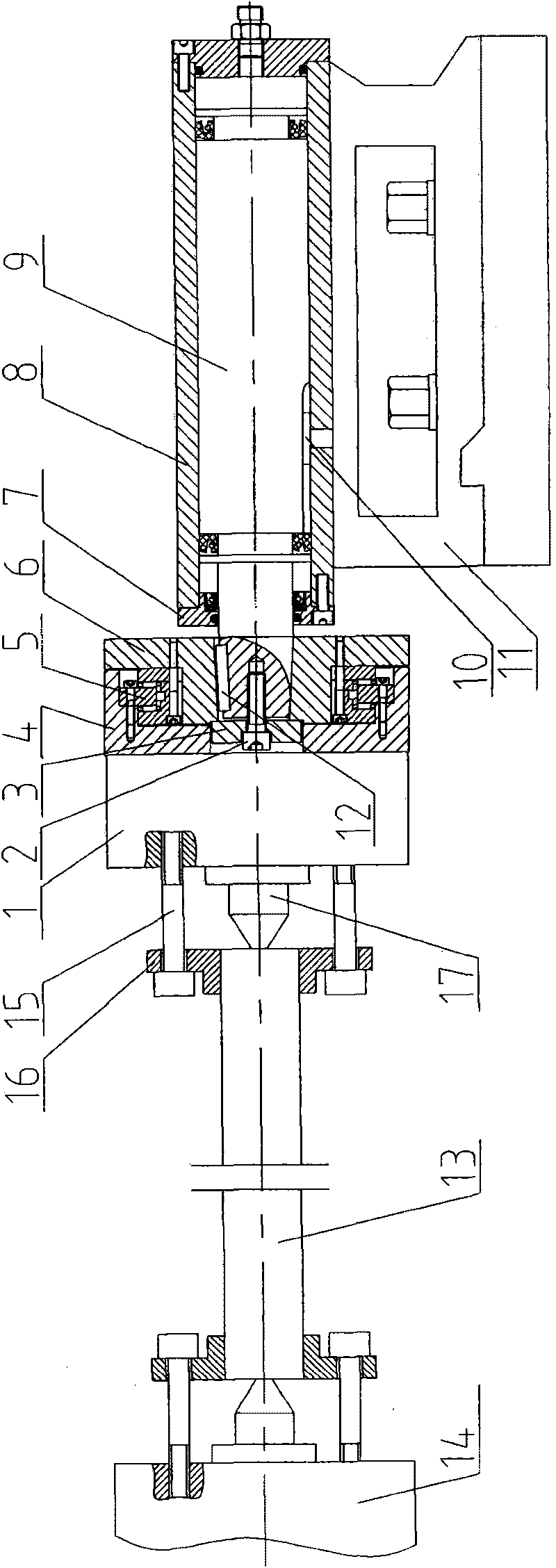 Technique and device for processing shaft type and pipe type workpieces in tightened state