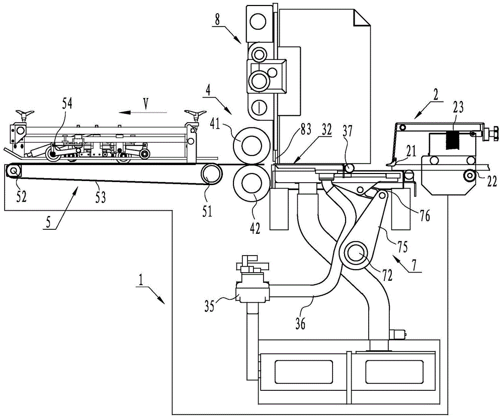 Translation type paperboard conveyer