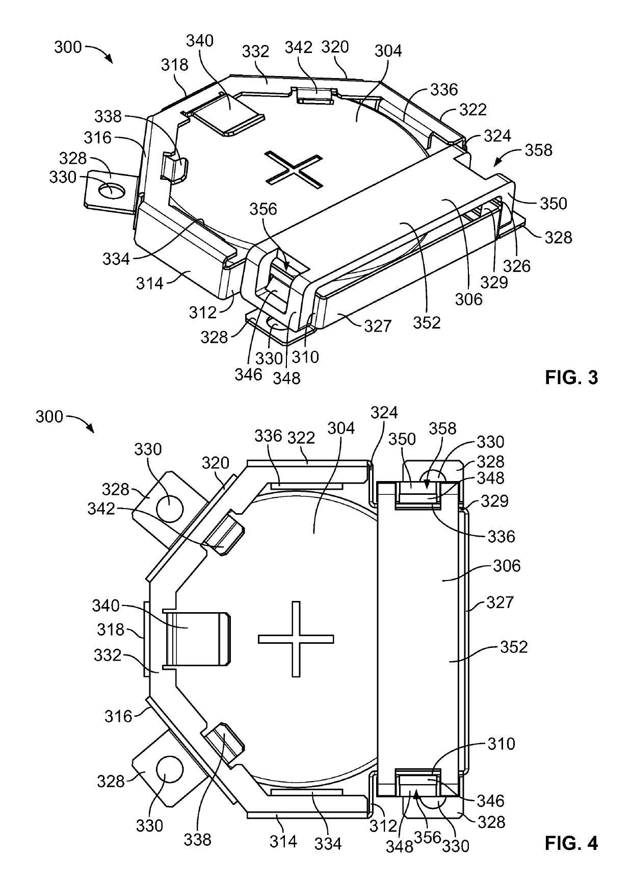 Top loading battery holder