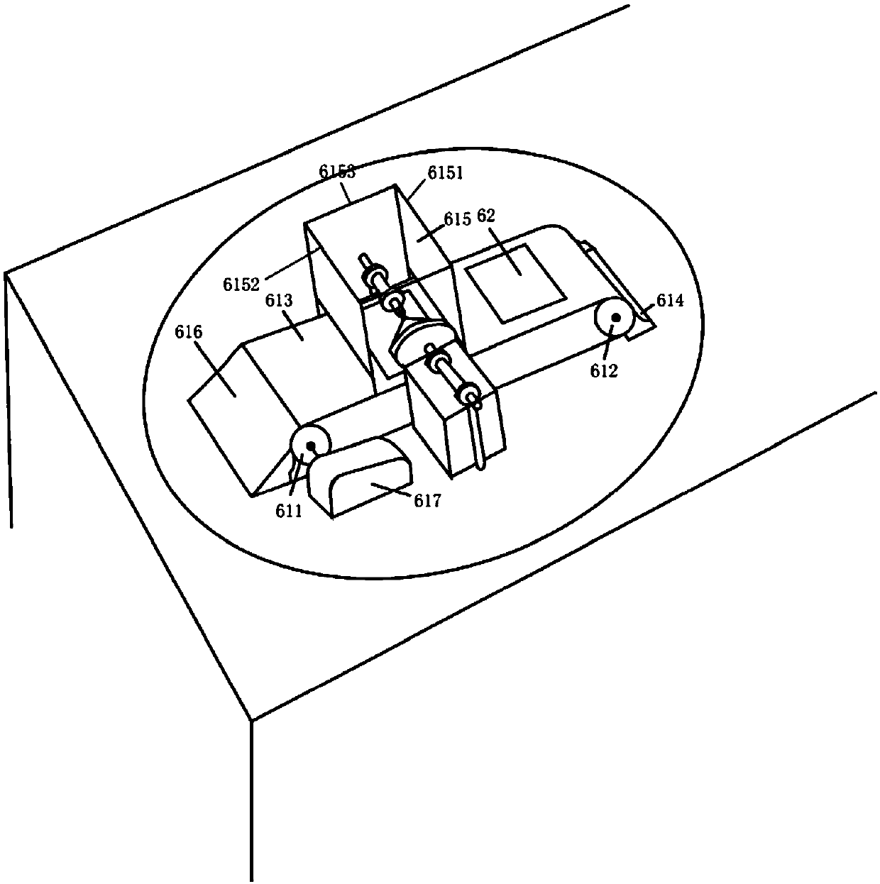 Carbon rod cutting device and film coating instrument evaporation assembly provided with same